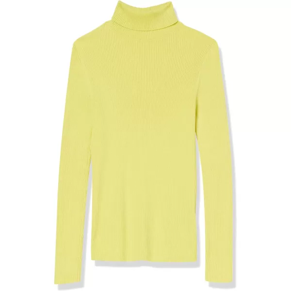 Amazon Essentials Womens SlimFit Lightweight LongSleeve Turtleneck SweaterBright Yellow