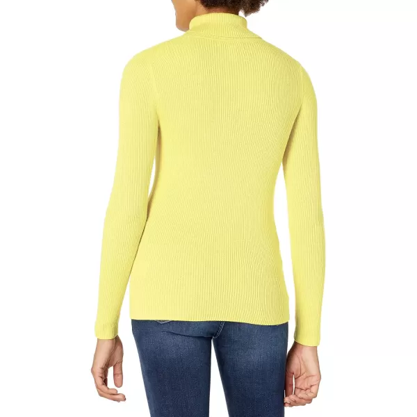 Amazon Essentials Womens SlimFit Lightweight LongSleeve Turtleneck SweaterBright Yellow