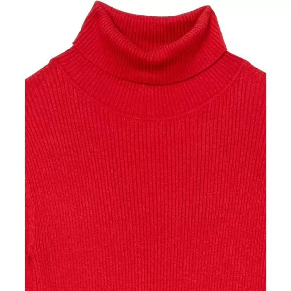 Amazon Essentials Womens SlimFit Lightweight LongSleeve Turtleneck SweaterCherry Red