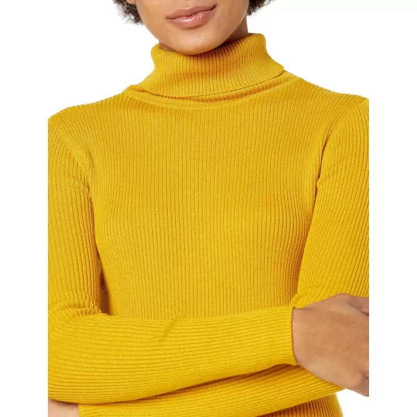 Amazon Essentials Womens SlimFit Lightweight LongSleeve Turtleneck SweaterGold