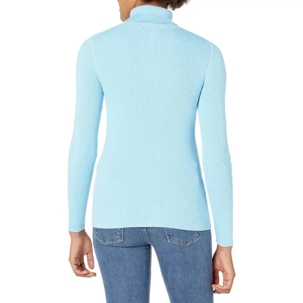 Amazon Essentials Womens SlimFit Lightweight LongSleeve Turtleneck SweaterSky Blue