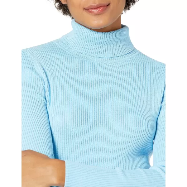 Amazon Essentials Womens SlimFit Lightweight LongSleeve Turtleneck SweaterSky Blue