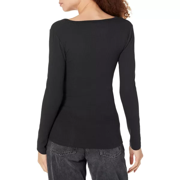 Amazon Essentials Womens SlimFit Scoop Neck Rib Sweater Available in Plus Size Pack of 2Eggshell WhiteBlack