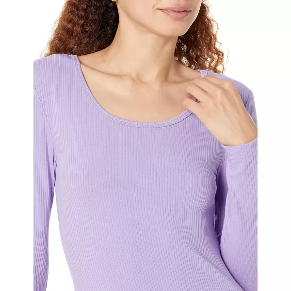 Amazon Essentials Womens SlimFit Scoop Neck Rib Sweater Available in Plus Size Pack of 2LilacWhite