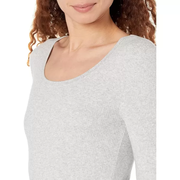 Amazon Essentials Womens SlimFit Scoop Neck Rib Sweater Available in Plus Size Pack of 2WhiteGrey