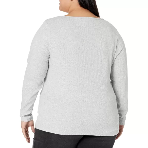 Amazon Essentials Womens SlimFit Scoop Neck Rib Sweater Available in Plus Size Pack of 2WhiteGrey