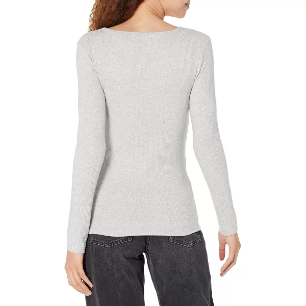 Amazon Essentials Womens SlimFit Scoop Neck Rib Sweater Available in Plus Size Pack of 2WhiteGrey