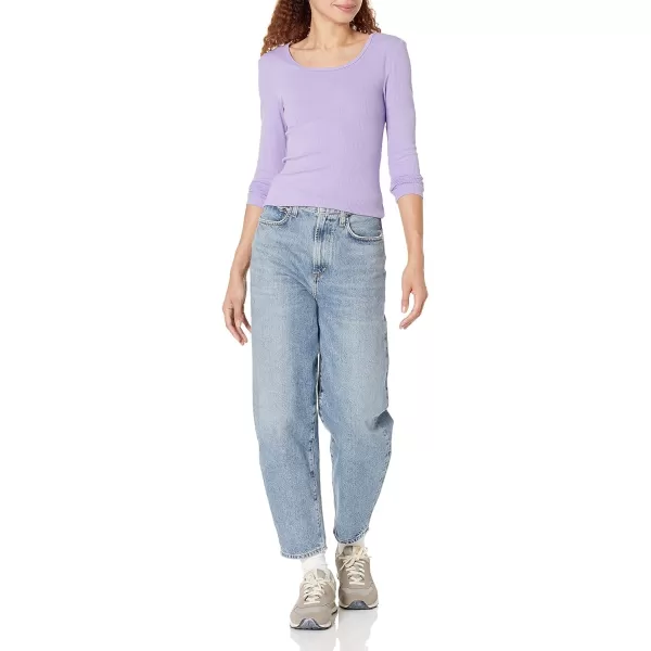 Amazon Essentials Womens SlimFit Scoop Neck Rib Sweater Available in Plus Size Pack of 2WhitePurple