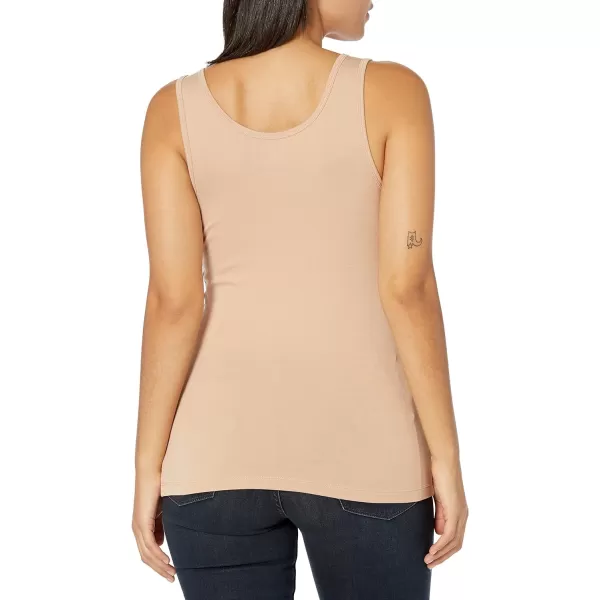 Amazon Essentials Womens SlimFit Tank Pack of 2Beige