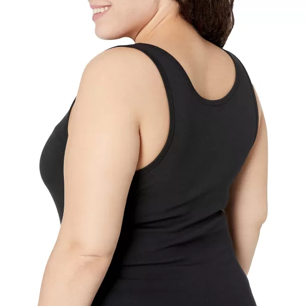 Amazon Essentials Womens SlimFit Tank Pack of 2Black