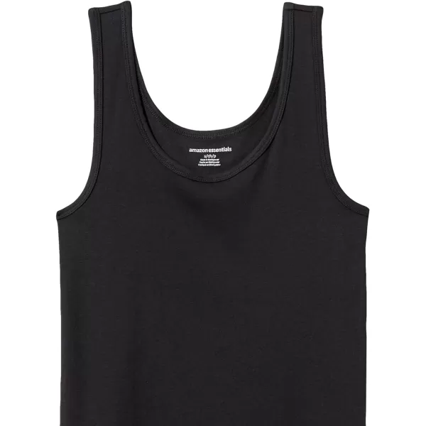 Amazon Essentials Womens SlimFit Tank Pack of 2BlackWhite