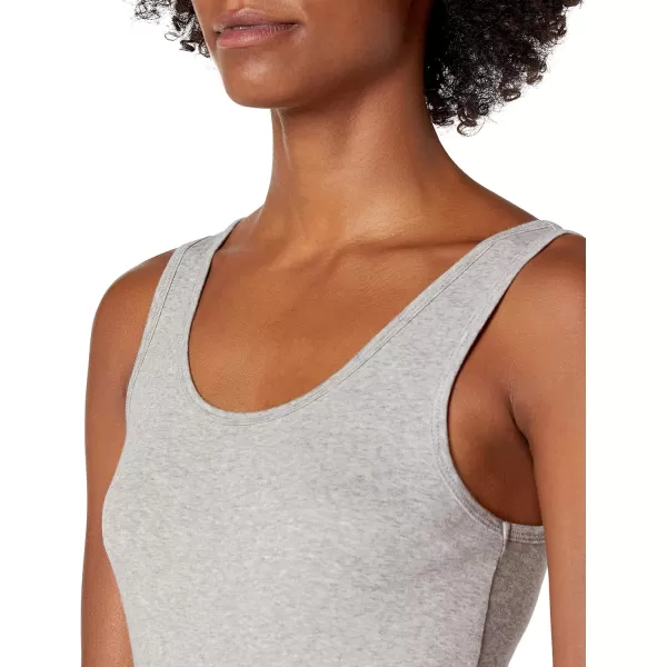 Amazon Essentials Womens SlimFit Tank Pack of 2Bright PinkGrey Heather