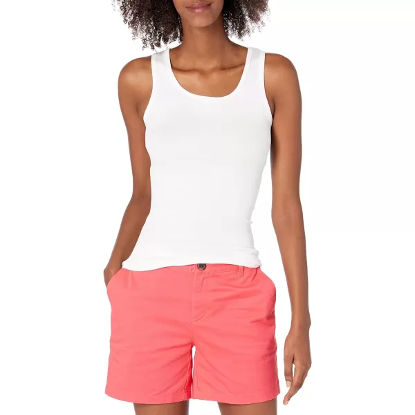 Amazon Essentials Womens SlimFit Tank Pack of 2Bright PinkWhite