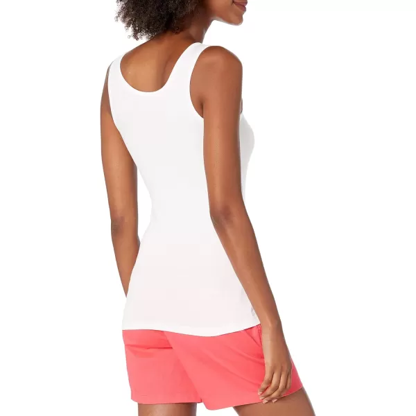 Amazon Essentials Womens SlimFit Tank Pack of 2Bright PinkWhite