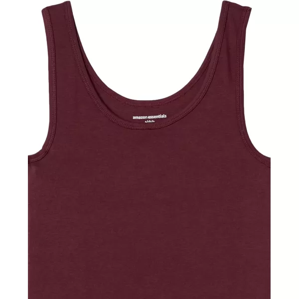 Amazon Essentials Womens SlimFit Tank Pack of 2BurgundyCharcoal Heather