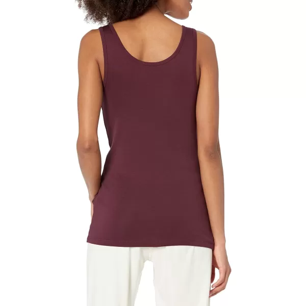 Amazon Essentials Womens SlimFit Tank Pack of 2BurgundyCharcoal Heather