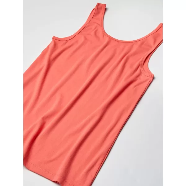 Amazon Essentials Womens SlimFit Tank Pack of 2Coral PinkPink