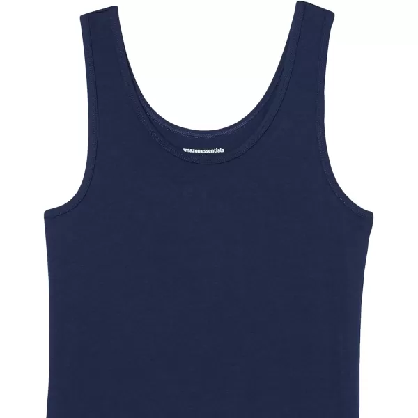 Amazon Essentials Womens SlimFit Tank Pack of 2NavyWhite