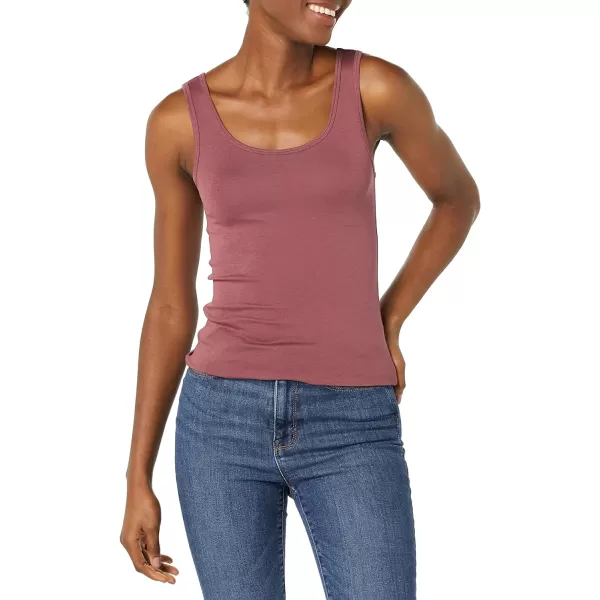 Amazon Essentials Womens SlimFit Tank Pack of 2Plum