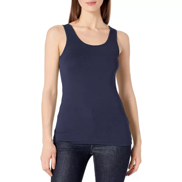 Amazon Essentials Womens SlimFit Tank Pack of 2YellowNavy