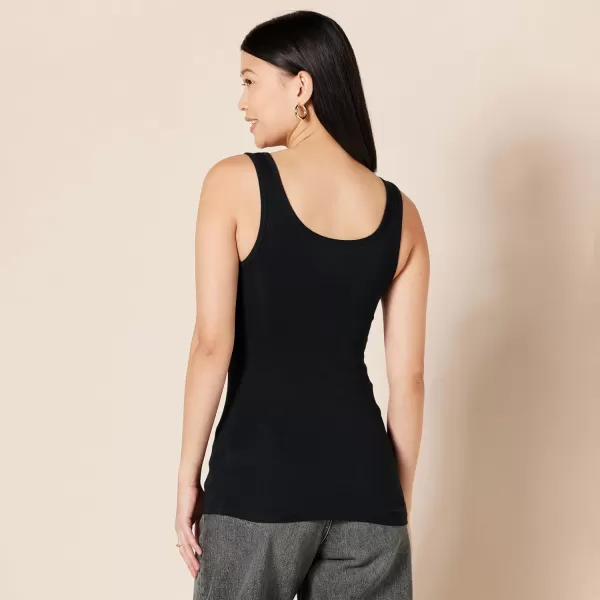 Amazon Essentials Womens SlimFit Tank Pack of 4Black