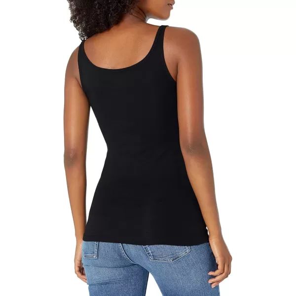 Amazon Essentials Womens SlimFit Thin Strap Tank Pack of 2Black