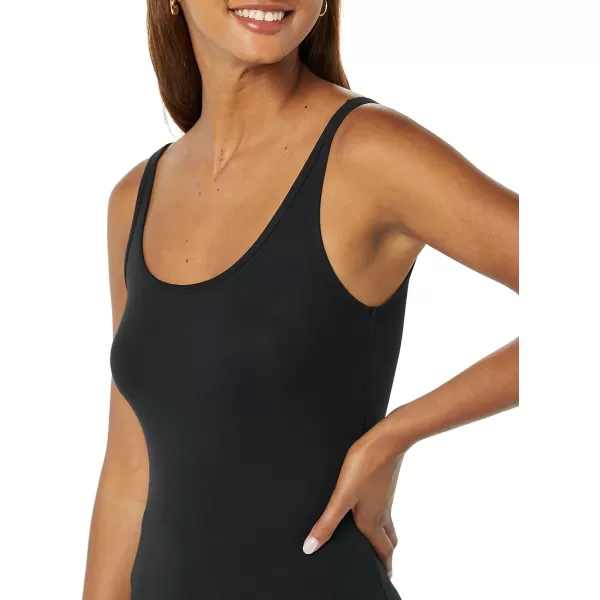 Amazon Essentials Womens SlimFit Thin Strap Tank Pack of 2BlackCharcoal Heather