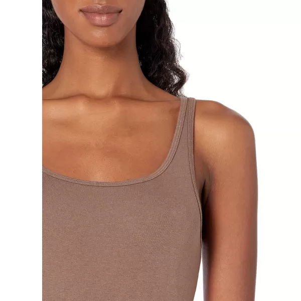 Amazon Essentials Womens SlimFit Thin Strap Tank Pack of 2Dark Beige