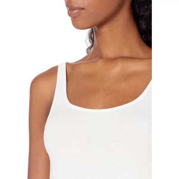 Amazon Essentials Womens SlimFit Thin Strap Tank Pack of 2White