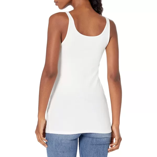 Amazon Essentials Womens SlimFit Thin Strap Tank Pack of 2White