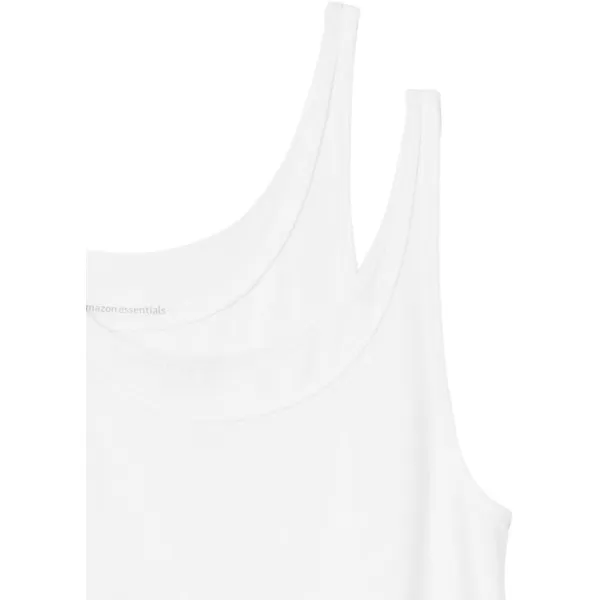 Amazon Essentials Womens SlimFit Thin Strap Tank Pack of 2White