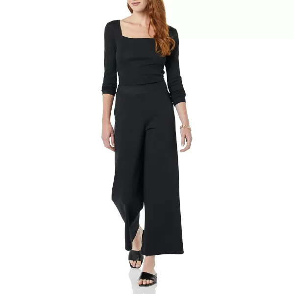 Amazon Essentials Womens SlipOn Pants with A Wide LegBlack