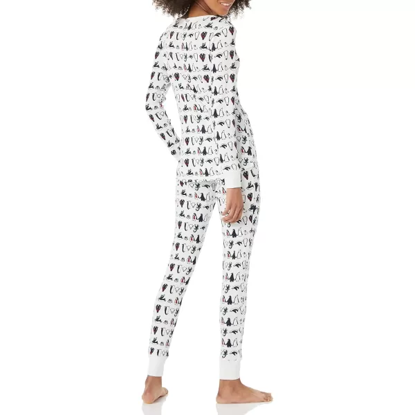 Amazon Essentials Womens SnugFit Cotton Pajama Set Available in Plus SizePenguin Parade