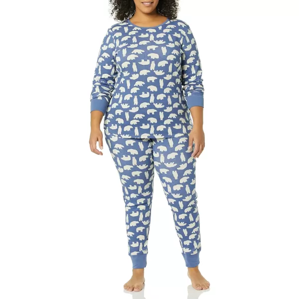 Amazon Essentials Womens SnugFit Cotton Pajama Set Available in Plus SizePolar Bear