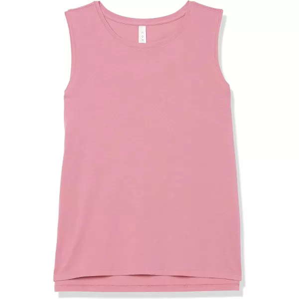 Amazon Essentials Womens Soft Cotton StandardFit Yoga Tank Available in Plus Size Previously Core 10Blush