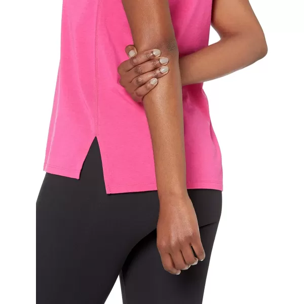 Amazon Essentials Womens Soft Cotton StandardFit Yoga Tank Available in Plus Size Previously Core 10Bright Pink