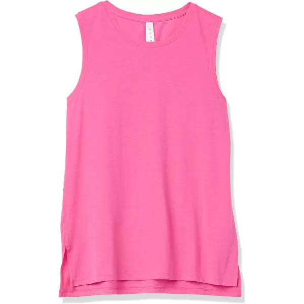 Amazon Essentials Womens Soft Cotton StandardFit Yoga Tank Available in Plus Size Previously Core 10Bright Pink