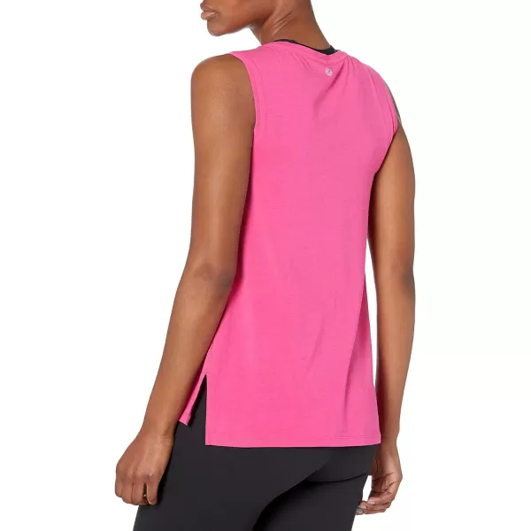 Amazon Essentials Womens Soft Cotton StandardFit Yoga Tank Available in Plus Size Previously Core 10Bright Pink