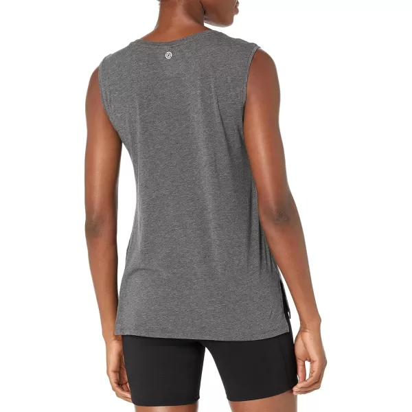 Amazon Essentials Womens Soft Cotton StandardFit Yoga Tank Available in Plus Size Previously Core 10Dark Grey Heather