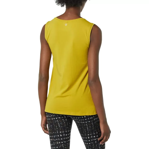 Amazon Essentials Womens Soft Cotton StandardFit Yoga Tank Available in Plus Size Previously Core 10Dark Mustard Yellow