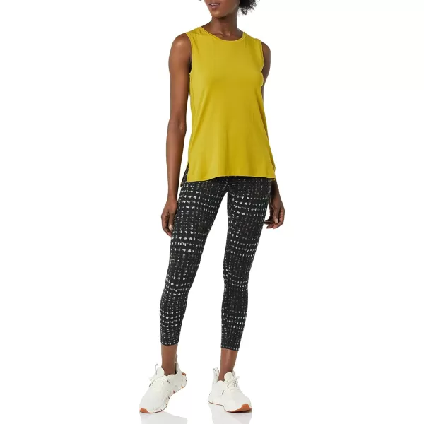 Amazon Essentials Womens Soft Cotton StandardFit Yoga Tank Available in Plus Size Previously Core 10Dark Mustard Yellow