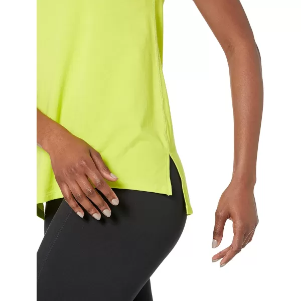 Amazon Essentials Womens Soft Cotton StandardFit Yoga Tank Available in Plus Size Previously Core 10Neon Yellow