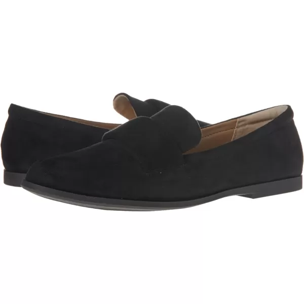 Amazon Essentials Womens Soft Moc Toe LoaferBlack Microsuede