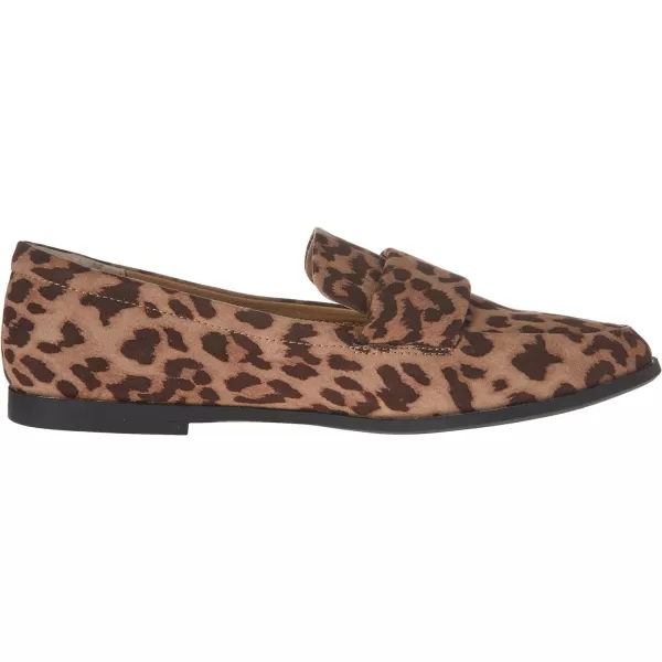 Amazon Essentials Womens Soft Moc Toe LoaferLeopard Faux Microsuede