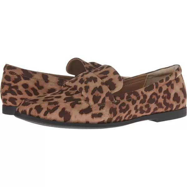 Amazon Essentials Womens Soft Moc Toe LoaferLeopard Faux Microsuede