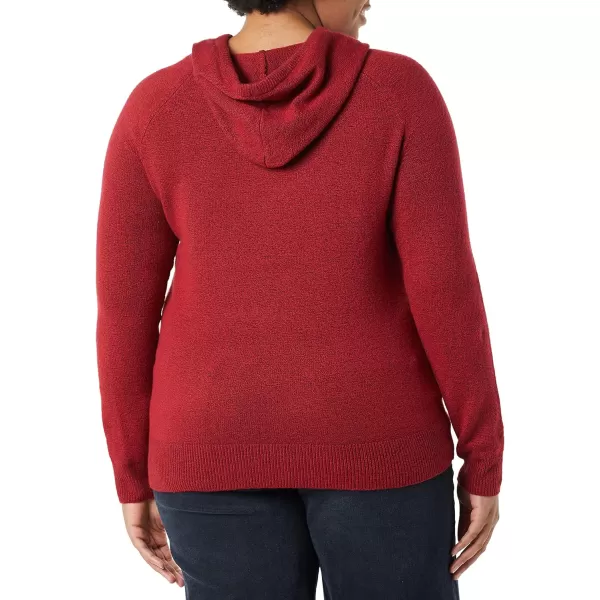 Amazon Essentials Womens Soft Touch Hooded Pullover SweaterDark Red