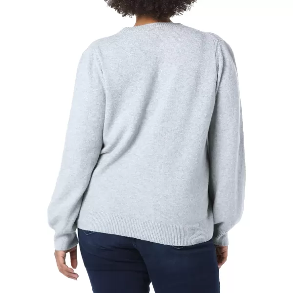 Amazon Essentials Womens Soft Touch Pleated Shoulder Crewneck SweaterGrey Heather