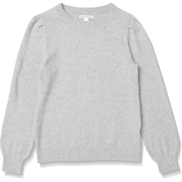 Amazon Essentials Womens Soft Touch Pleated Shoulder Crewneck SweaterGrey Heather