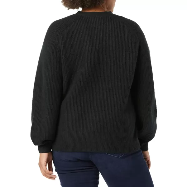 Amazon Essentials Womens Soft Touch Ribbed Blouson CardiganBlack
