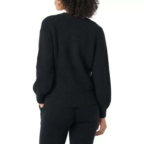 Amazon Essentials Womens Soft Touch Ribbed Blouson CardiganBlack